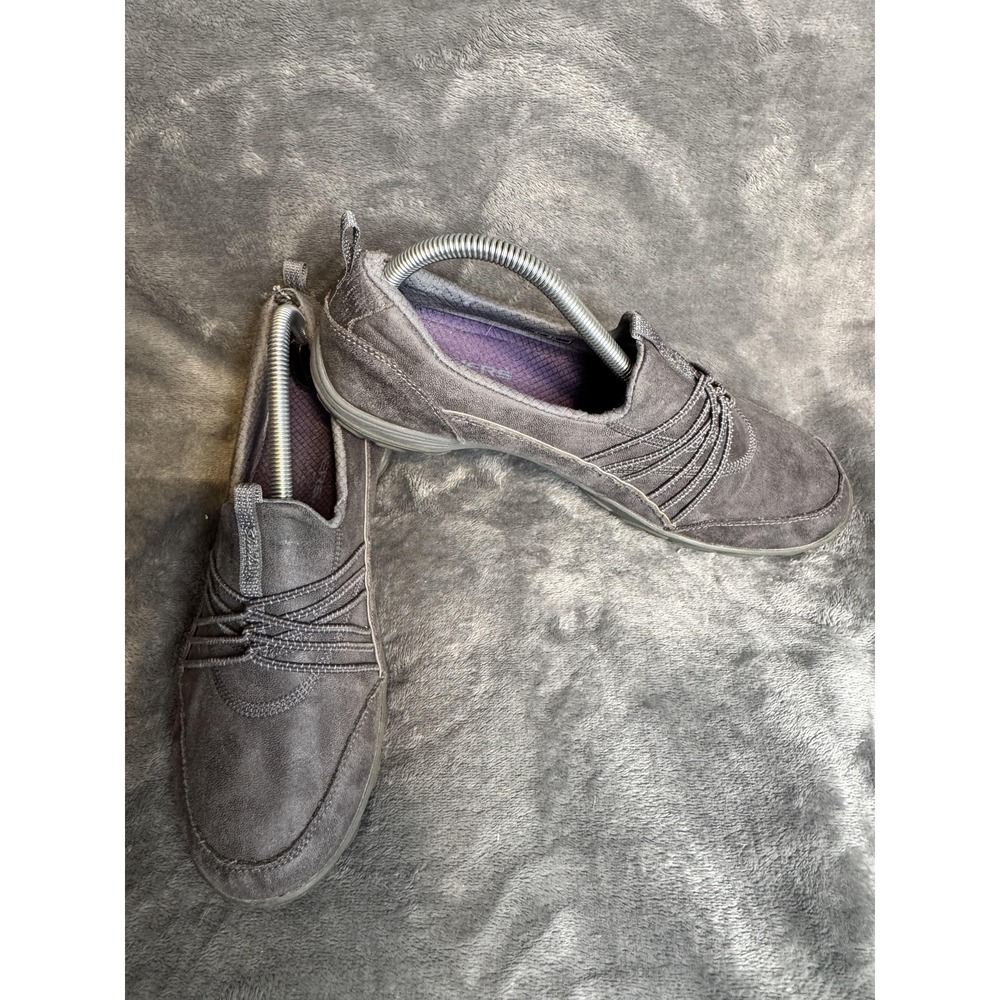 Skechers Skech-Air Shoes Womens Size 10 Gray‎ Slip On Walking Comfort SN23113